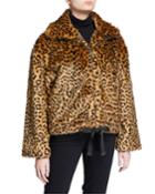 Brigit Leopard Faux-fur Jacket