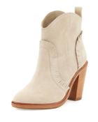 Mathilde Suede Fringe Bootie, Dove