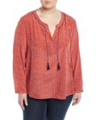 Vivid Dot Chiffon Blouse,