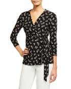 Albertine 3/4-sleeve Wrap Top