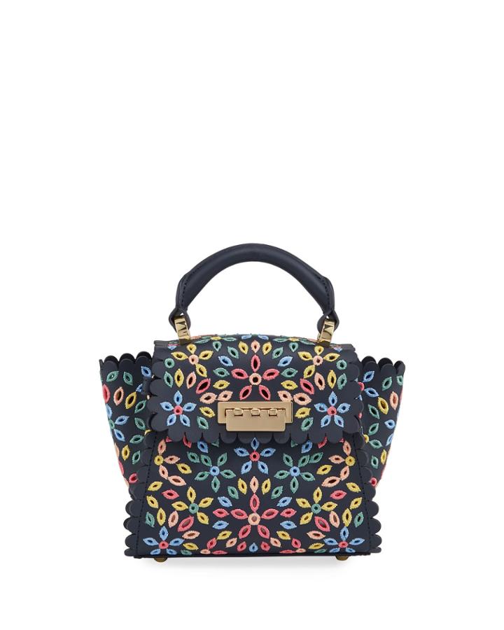 Eartha Multicolored Perforated Mini Top-handle Bag