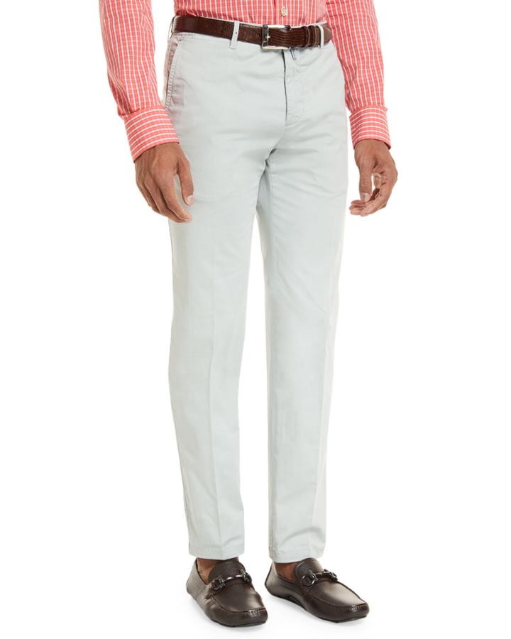 Flat-front Chino Trousers