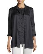 Rochelle Layered Trompe L'oeil Top, Black