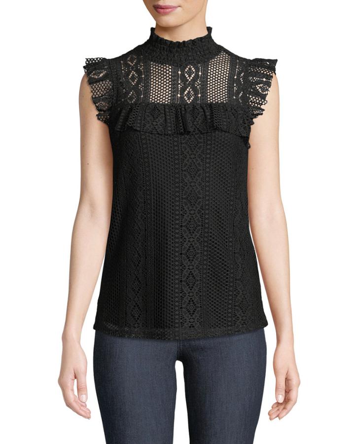 Mock-neck Crochet