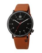 Men's 43mm Roma Moderna Watch W/ Italian Leather Strap, Tan/black