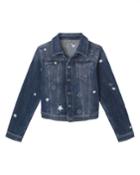 Girl's Manning Star Embroidered Denim Jacket,
