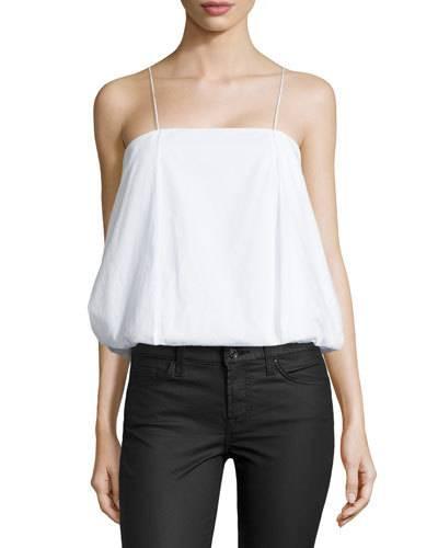 Sleeveless Thin-strap Top, White