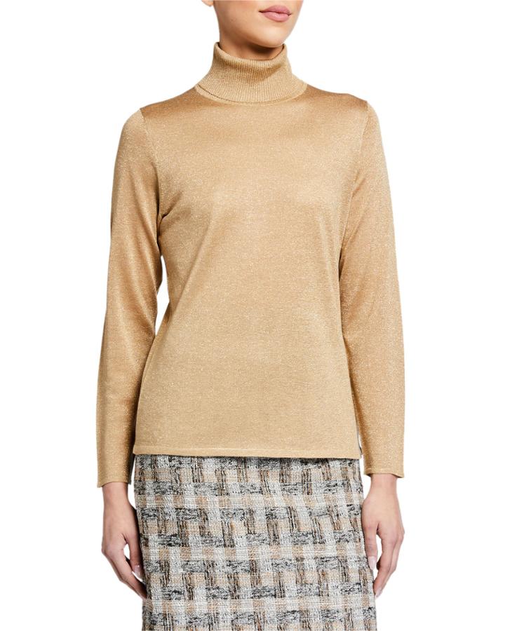 Metallic Turtleneck