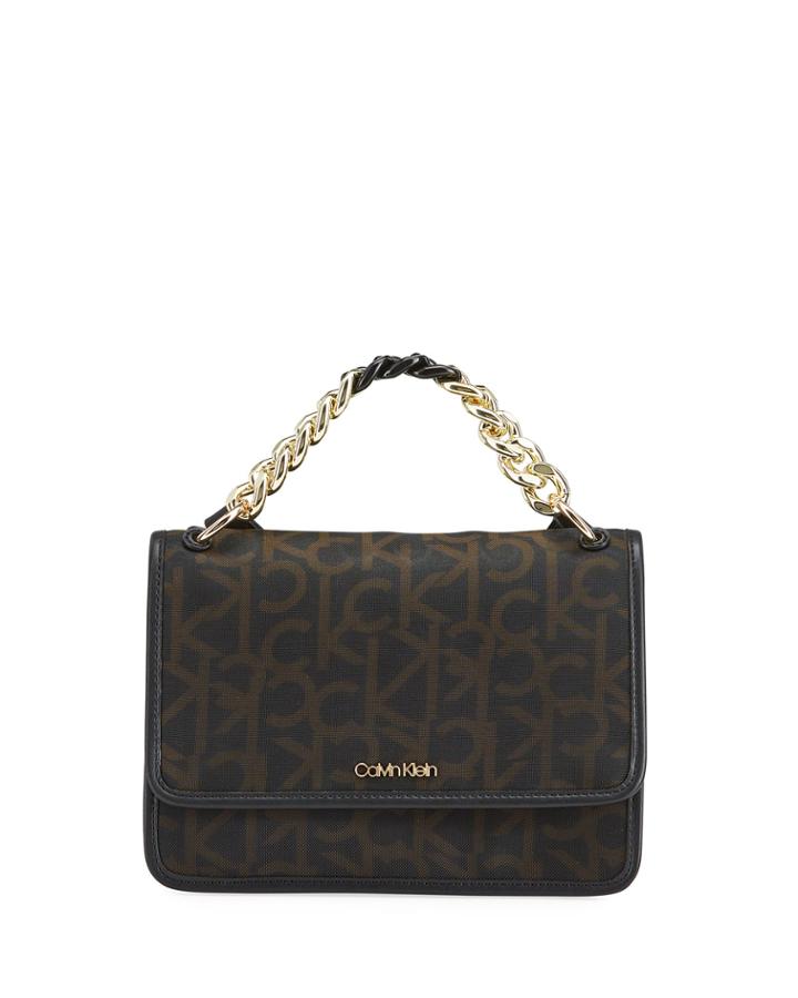 Logo Flap Top Crossbody Bag