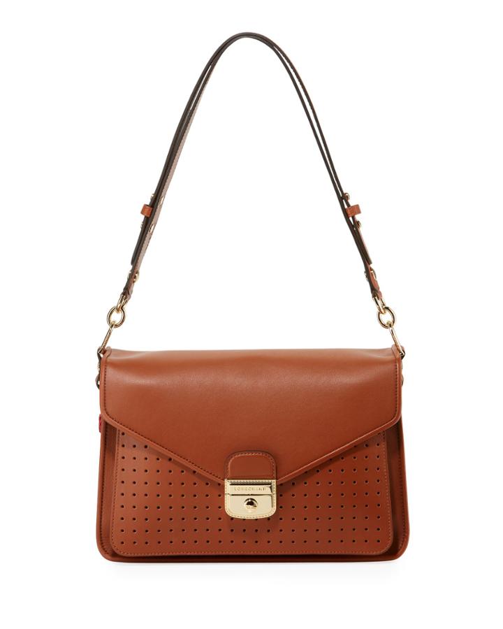 Mademoiselle Perforated Leather Hobo