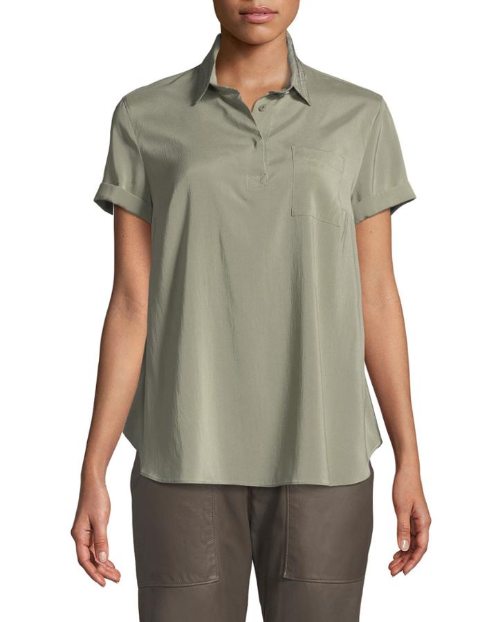 Monili-trimmed Tennis Polo