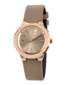 34mm Joleigh Leather Watch, Rose Golden