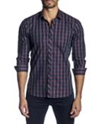 Men's Semi-fitted Check Long-sleeve Button-down