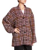 Dianaly Check Tweed Coat
