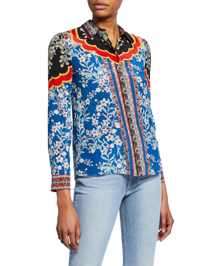 Willa Floral-print Button-down Long-sleeve