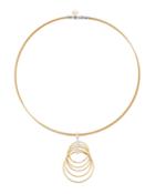 Diamond Circles Necklace, Gold