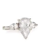 Cz Pear-cut Ring With