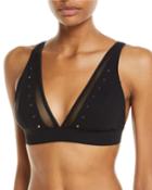 So Sexy Studded Triangle Bikini Top