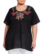 Plus Size Shaylee Embroidered Blouse