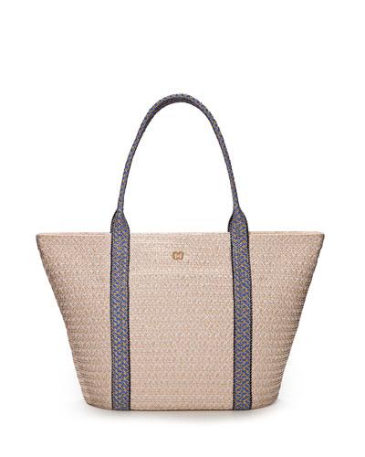 Prep Squishee&reg; Tote Bag, Cream/blue