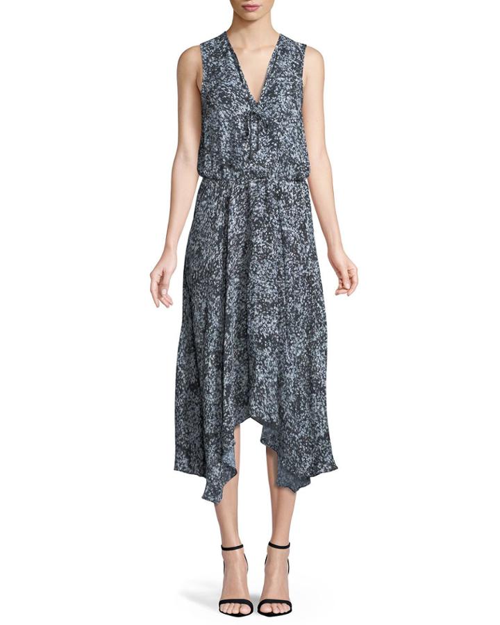 Sleeveless Floral Handkerchief