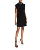 Beaded Mock-neck Dress