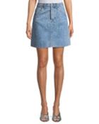 Paisley-print A-line Denim