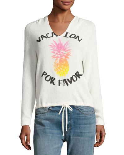 Pineapple Vacation Light-knit Hoodie