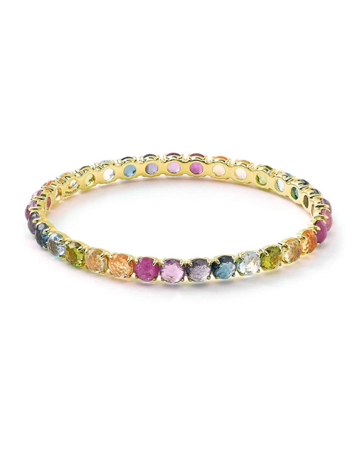 18k Gold Lollipop All-around Bangle Bracelet In Rainbow