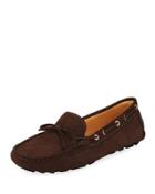Alana Leather Flat Driver, Brown