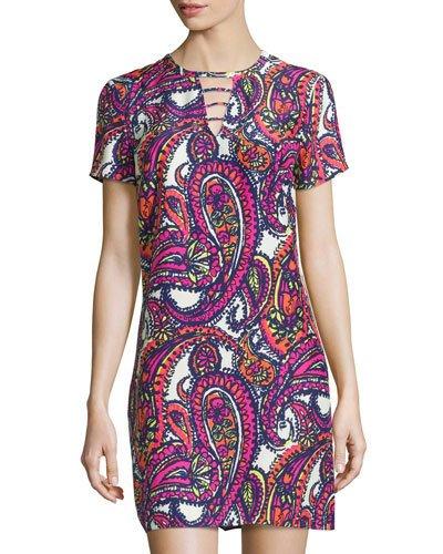 Wren Silk Shift Dress, Festival Paisley