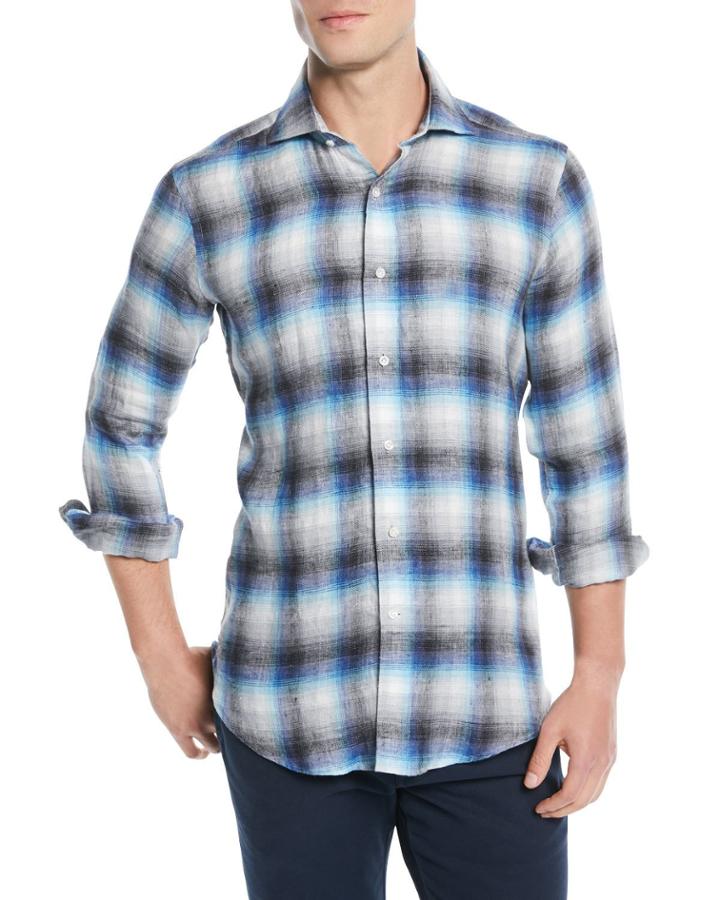 Bisti Brushed Linen Plaid