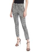 Robin Leopard High-rise Frayed