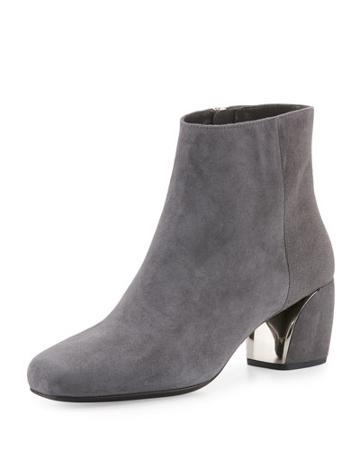 Suede 55mm Ankle Boot, Fog (nebbia)