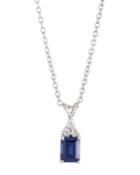 Synthetic Sapphire Pendant Necklace