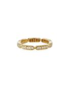 14k Yellow Gold Diamond Pave Eternity Bar Band Ring,