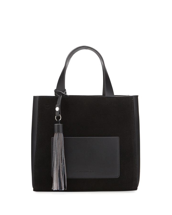 Linnet Mixed Media Tassel Shopper Tote Bag