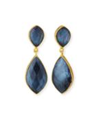 Hematite Triplet Double-drop Earrings