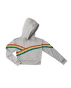 Girl's Rainbow Taping Trim Hoodie,