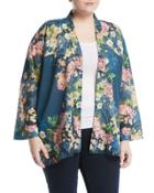 Timmie Floral Long-sleeve Kimono Cardigan,