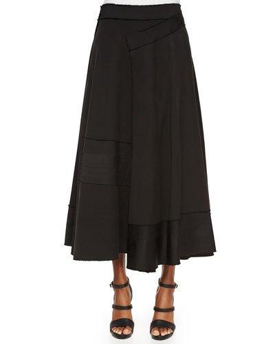 Paneled Raw-edge Detailed Wrap