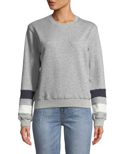 Contrast-banded-sleeve