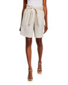 Linen Bermuda Shorts W/