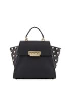 Eartha Iconic Crossbody Bag With Pearly Trim, Black