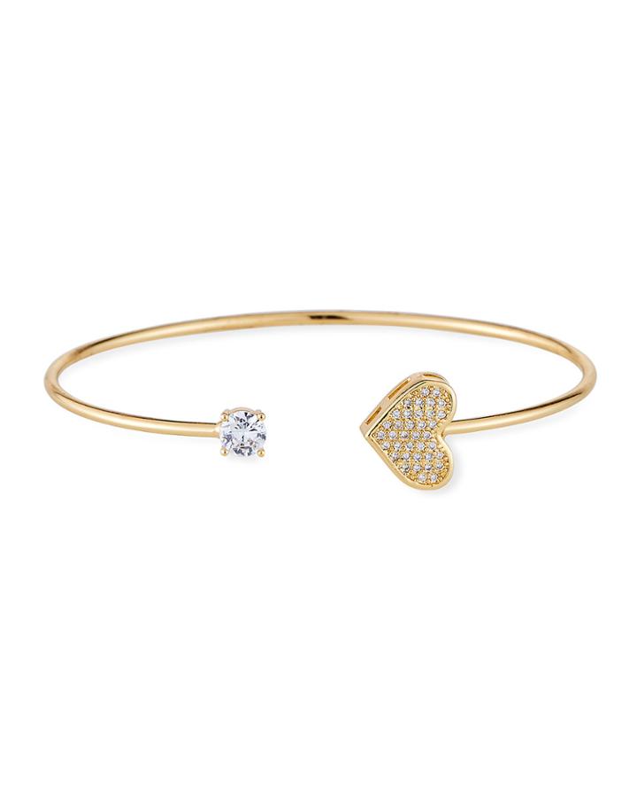 Crystal Heart Cuff Bracelet