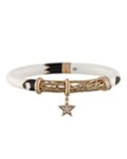 18k Rose Gold Diamond Star Bangle, Black/white