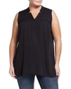 Sleeveless Arctic Layer Top, Black,