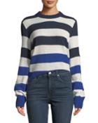 Annika Crewneck Striped Cashmere