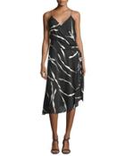 Brenndah Printed Surplice-front Dress