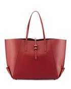 Eartha Folded-gusset Shopper Bag, Red